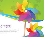 Windmill Background Vector Graphic